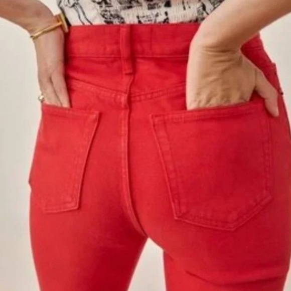 Reformation Cynthia Jeans Tomato 26 - Picture 2 of 10